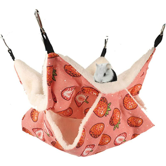 Ilovemilan - Pet Small Animal Hanging Hammock Ferret Bunkbed Hammock Cage Toy for Hamster Rat Sugar Glider Parrot Guinea Pig Hideout Play