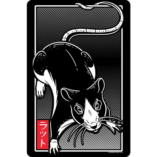 Oriental Rat Plaque (One Size) (Black/White) - Black/White - Unorthodox Collective