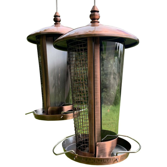 Selections - Deluxe 2 in 1 Seed and Nut Hanging Bird Feeder (Set of 2)