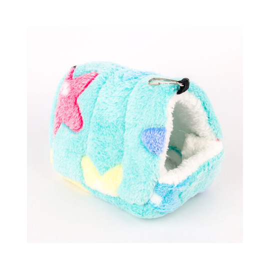 Guinea Pig House Hamster Nest - Small Animal Bed Cuddly Rabbit Winter House Plush Cotton Warm Nest Bed Multifunctional with Removable Mat Cave for