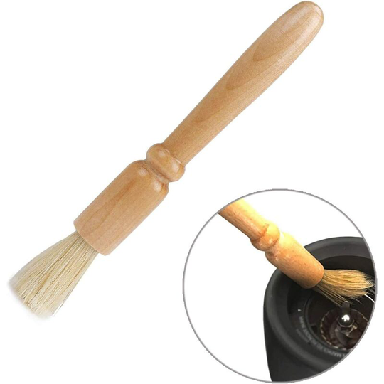 Coffee Machine Brush Cleaning Brush Coffee Grinder Cleaning Brush Coffee Grinder Dusting Brush for Grain, Barista, Pasta, Home, Kitchen (Round Handle)