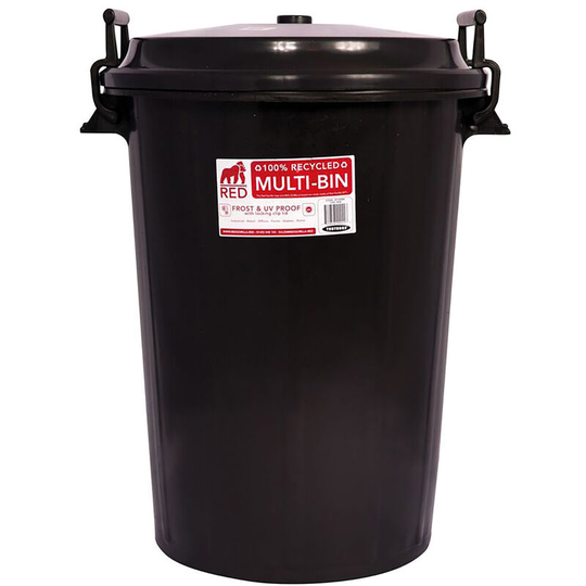 Tubtrug Multi-Binlarge c/w Clip Lid - c/w Clip Lid Large - SP100BK - Red Gorilla