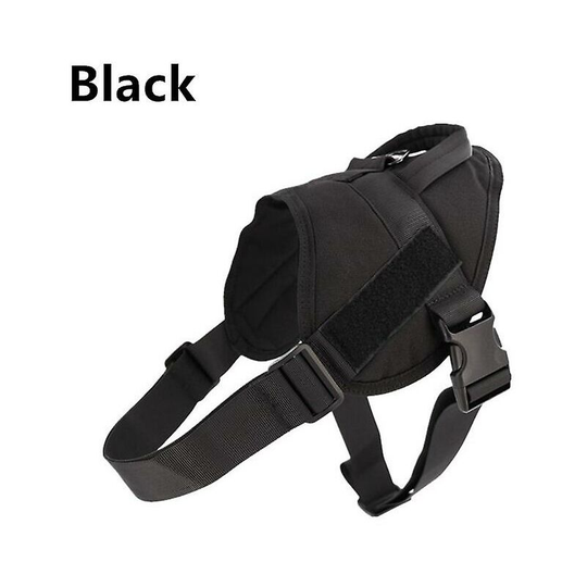 Adjustable Training Dog Vest Nylon Pet Dog Pectoral Collar For Medium Large Dogs Tactical Big Dog Harness,BlackL Thsinde