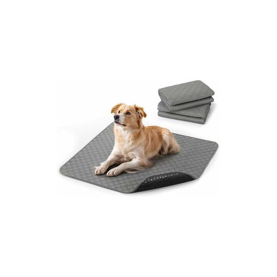 Set of 2 Puppy Trainer Mats 100x70cm, Absorbent Washable Dog Mat, Leak-Proof and Non-Slip Dog Cleanliness Mat, Reusable Dog Pad Perfect for Replacing