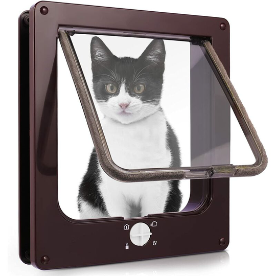 Cat flap with 4-way magnetic, cat flap and small dog flap, cat flap with tunnel Dksfjkl