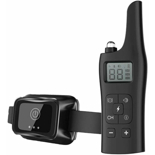Dog Training Collar, Rechargeable Anti Bark Collar with 4 Modes Vibration/Shock/Light/Beep Sound, Waterproof Receiver and 800 Meter Remote Control