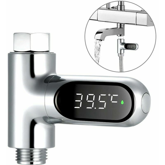 Bearsu - Digital Water Meter Display Shower Bath Thermometer Temperature Water Temperature Monitor Measuring Instrument With 5~85°C Range °C/°F High