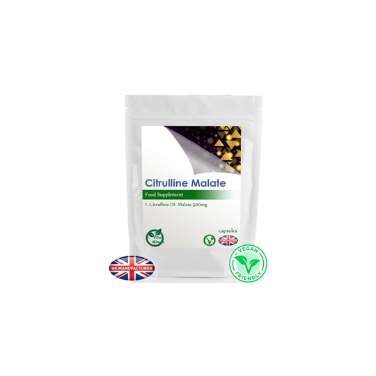 L Citrulline Malate - 120 Capsules, Pre Workout Men Booster Blood UK
