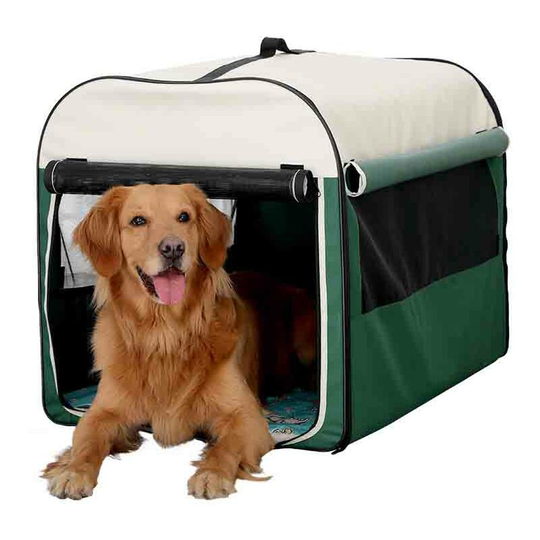 Oxford Dog Pen Foldable Puppy Playpen-60 * 46 * 51CM-Green