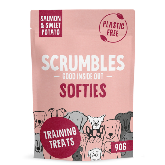 Scrumbles Softies Training Treats - Salmon & Sweet Potato - Saver Pack: 8 x 90g