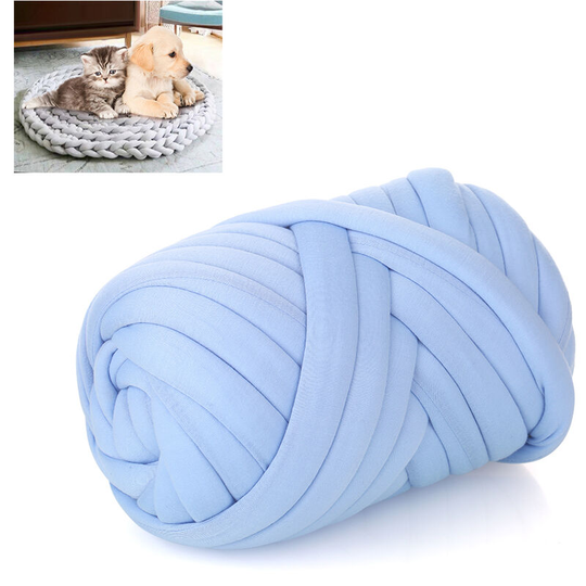 Super Chunky Yarn Cotton Handmade Pet Bed Soft and Thick Arm Knitting DIY Cat Dog Pet Bed Cave Nest Washable Cushion Rug Blanket (50 Meters/ 164