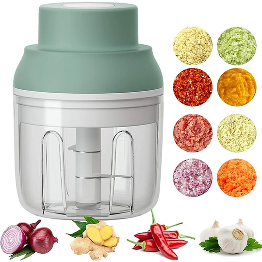 Benobby Kids - Electric Mini Food Chopper ,250ML Portable Garlic Chopper with usb Charging Function, Mini Food Slicer for Onion Vegetables Chili