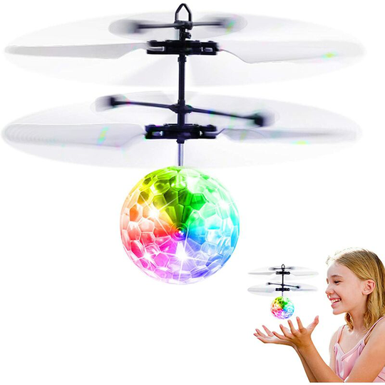 Ilovemilan - Flying Ball Toys, rc Toy for Kids Boys Girls Gifts Rechargeable Light Up Ball Drone Infrared Induction Helicopter with Remote Controller