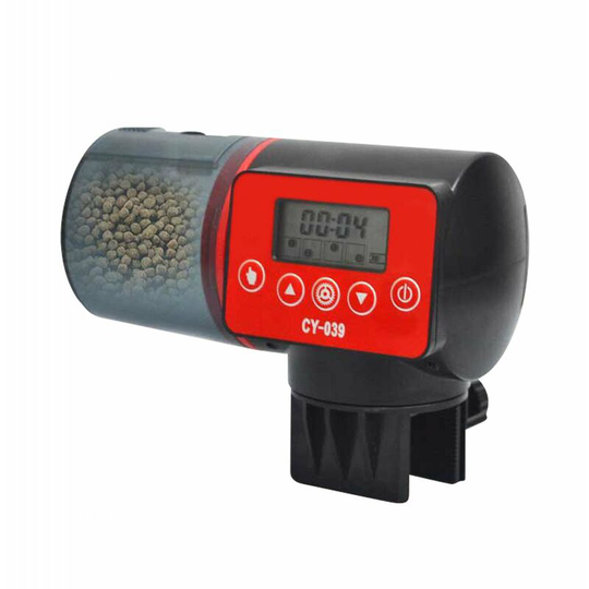 Lifcausal - Digital Aquarium Automatic Fish Feeder Fish Tank Timer Feeder 4 Groups Time Settings Electric Adjustable Fish Food Dispenser Manual/