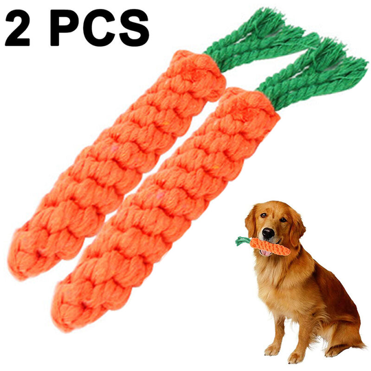 Puppy Boredom Rope Toy Cotton Natural Teeth Cleaning Chew Rope Dogs Ball Knot Training Toy Cotton Rope Dog Toys Pet Teeth Training Toys