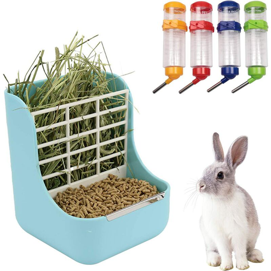 Gdrhvfd - Rabbit Hay Feeder Small Animal Water Dispenser, For Rabbits, Guinea Pigs, Chinchilla, Hamsters And Small Animals