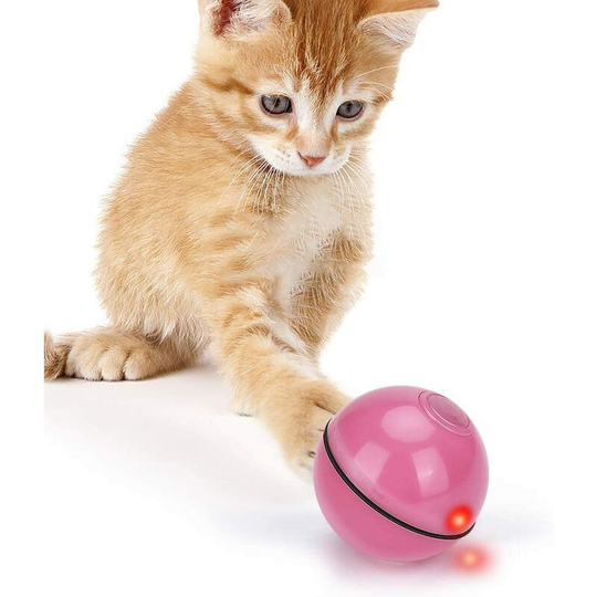 Cat Toys Ball, Cat Interactive Toy Automatic Self Rotating Rolling led Light usb Rechargeable Cat Chaser Ball Entertainment Pet Exercise Toy Ball for