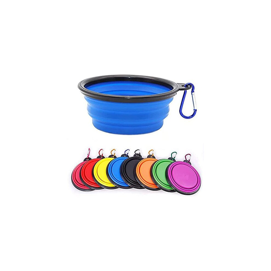 Collapsible Dog Bowl,Collapsible Dog Water Bowls for Cats Dogs, Portable Pet Feeding Watering Dish,Portable Dog Water Food Bowl with Carabiner (S