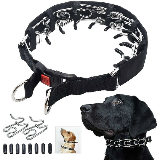 Dog Prong Training Collar, Dog Choke Collar with Comfort Tips and Quick Release Snap Buckle (3.0mm*50cm)