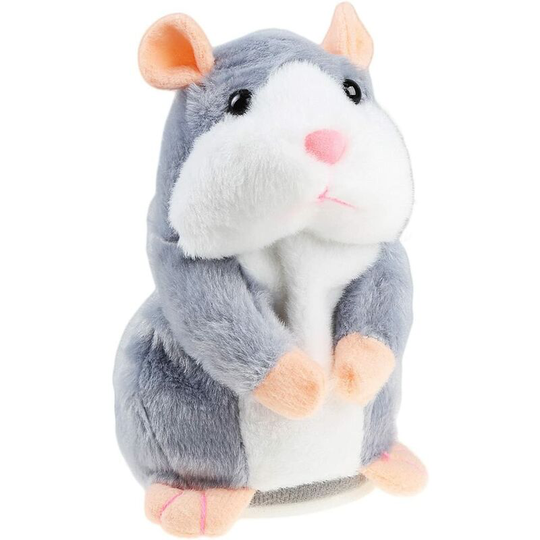 Talking Hamster Plush Toy, Repeat What You Say Funny Kids Stuffed Toys,Birthday Gift Kids Early Learning