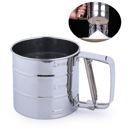Stainless Steel Pastry Sieve Stainless Steel Flour Mesh Coffee Cooking Cup Glaze Sugar diy Cooking Tools