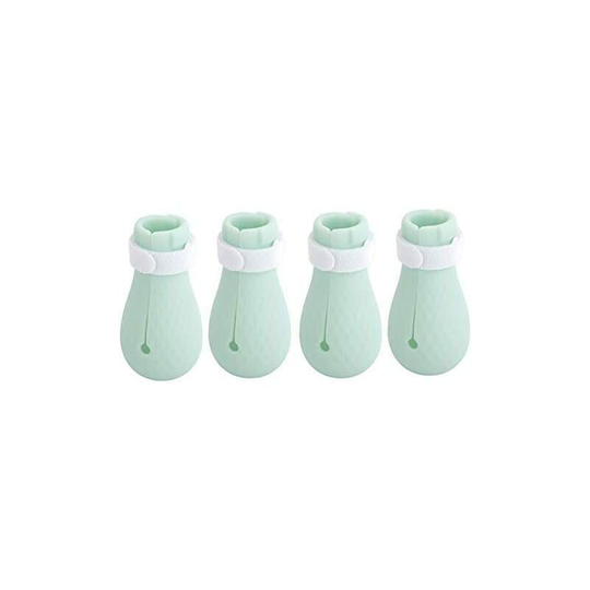 4 Pcs Cat Boots Anti-Scratch Silicone Adjustable Cat Paw Protector Foot Cover for Home Bathing