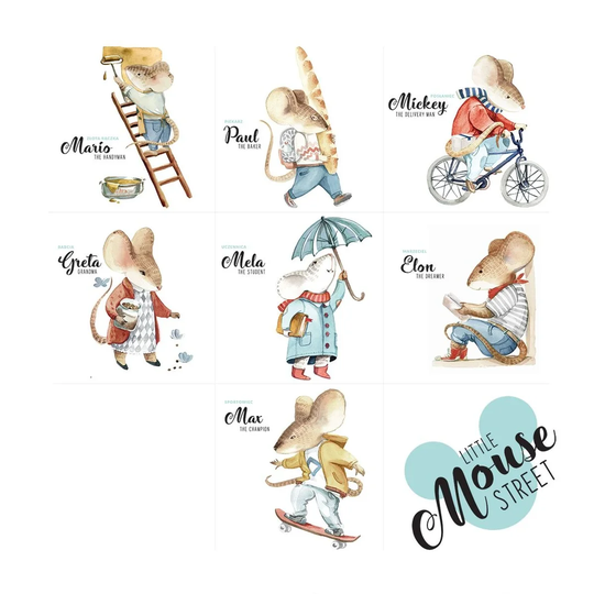 Little Mouse Street Wall Sticker