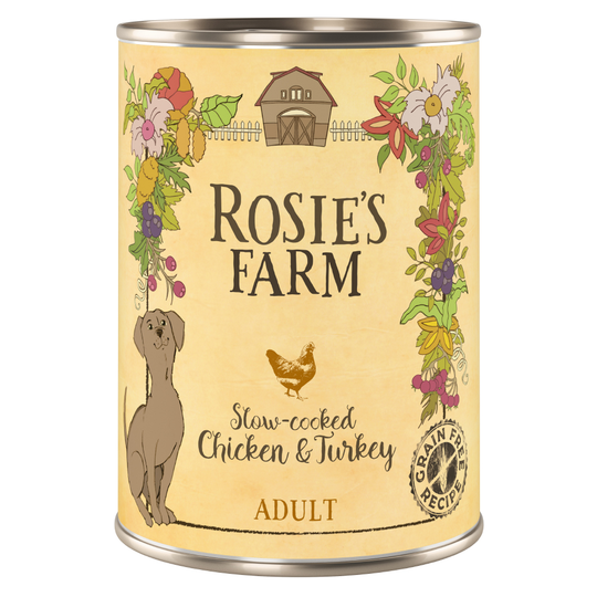 24 x 400g Rosie's Farm Wet Dog Food - Special Price!* - Adult Chicken & Turkey (24 x 400g)