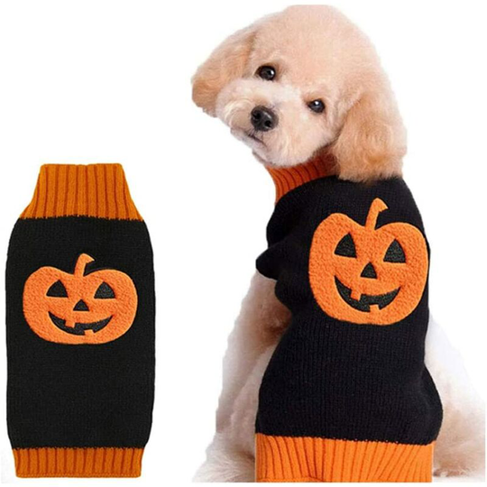 Readcly - Halloween Pumpkin Dog Sweater, Trendy Pet Costume for Holidays and Parties (Pumpkin a, xl)