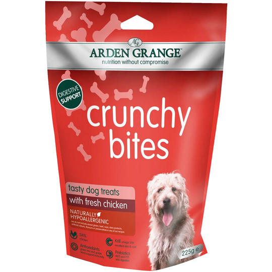 Chicken Crunchy Bites Treats with Glucosamine (225g) (May Vary) - May Vary - Arden Grange