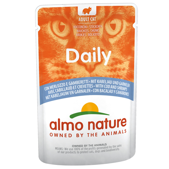 Almo Nature Daily Menu Pouches 70g - Cod & Shrimp (6 x 70g)