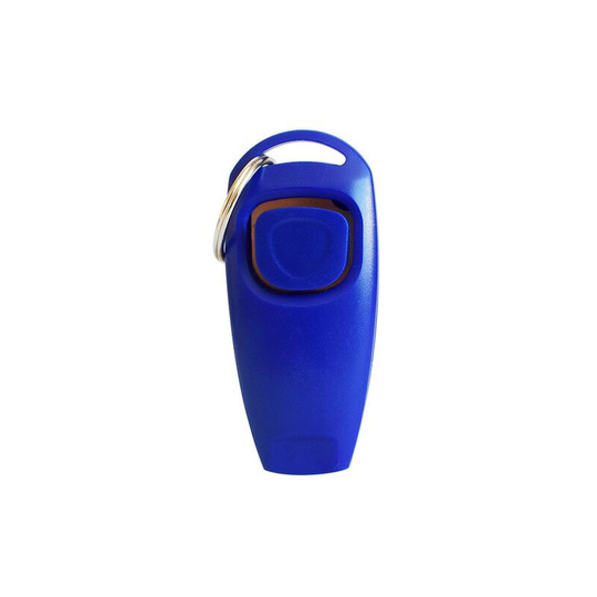 Soekavia - 2 In 1 Pet Clicker Dog Training Whistle Answer Card Pet Dog Trainer Assistive Guide With Key Ring Dog Pet Supplies-Y