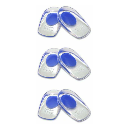Morejieka - Gel Heel Pads, Sport Silicone Heel Protector, Gel Heel Insole Plantar Fasciitis Cups 3 Pairs - l Shoe Size 40-46 Men-rlife