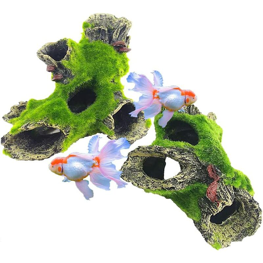 2 pieces aquarium decoration, aquarium decoration, resin aquarium accessories, resin cave, small aquarium decoration, plastic aquarium decoration for