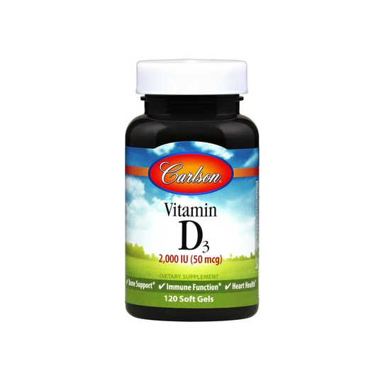 Carlson Labs Vitamin D3 | 2000IU (50mcg) | Immune System Booster 120 Softgels