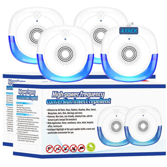 Ultrasonic Pest Repeller, Indoor Pest Repellent Plug in for Insects, Pest Control for Bugs Insects Roaches Mice Rodents Mosquitoes