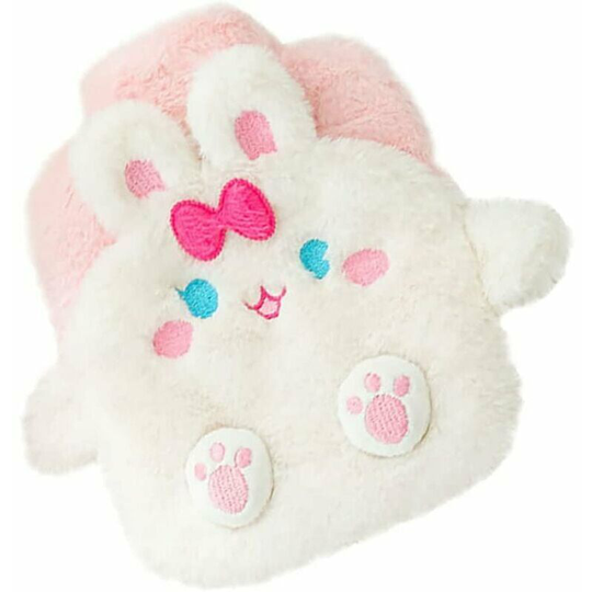 Hot Water Bottle With Fur Cover - Mini Animal Hot Water Bag - Perfect Gift for Girlfriends and Kids (Rabbits) - Flkwoh