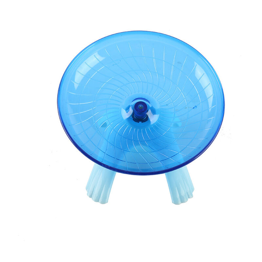 Perle Rare - Plastic Exercise Wheel for Small Animals - Silent Non-Slip Disc for Hamsters, Hedgehogs, Small Pets, Blue Exercise Wheel, 18 x 18 x 11cm,