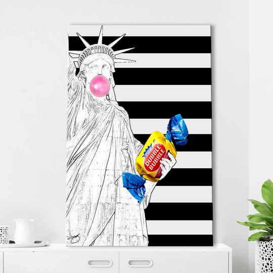 'Double Bubble' By Jodi - Wrapped Canvas Painting Print