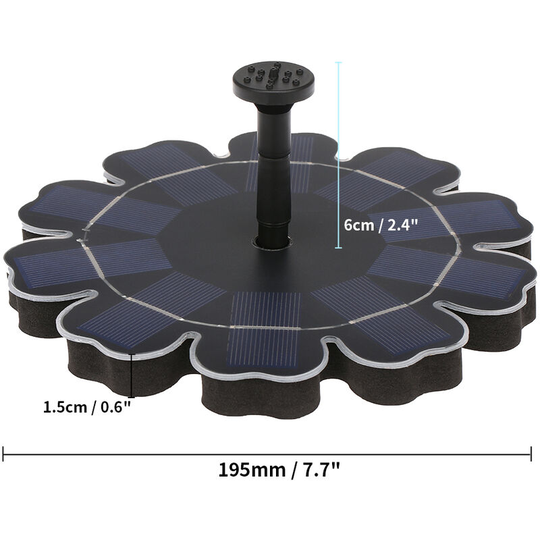 Solar Fountain Pump QR-0525 Black