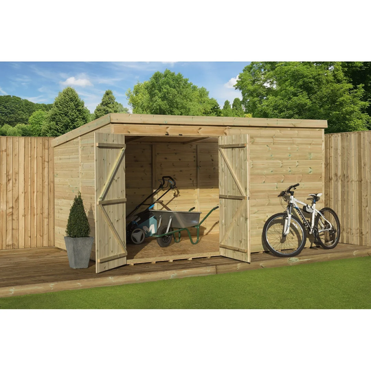Kautz 12 Ft. W x 8 Ft. D Shiplap Pent Wooden Shed