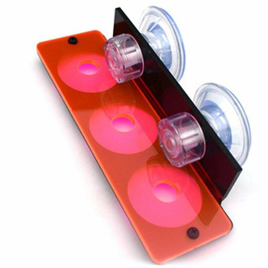 Thsidne Fish Tank Fluorescent Coral Rack Bracket Acrylic Aquarium Reef Holder With Suction Cup Mount Water Plant Stand Red Single Hole