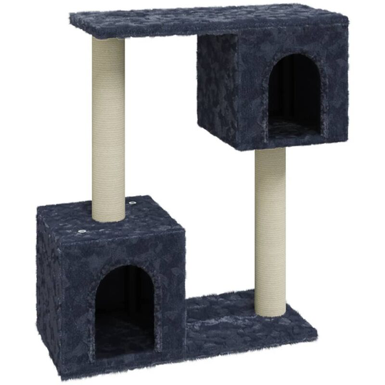 Cat Tree with Sisal Scratching Posts Dark Grey 60 cm Vidaxl Grey