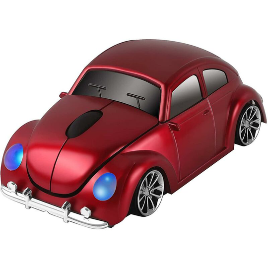 Thsinde - 2.4ghz Wireless Mouse Cool 3d Sport Car Shape Ergonomic Optical Cordless Mice With Usb Receiver For Pc Laptop Computer Notebook 1600dpi Red