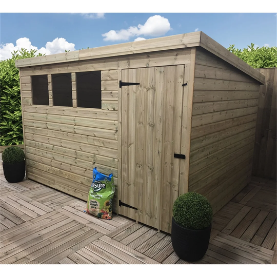 Kassie 10 ft. W x 4 ft. D Solid Wood Garden Shed