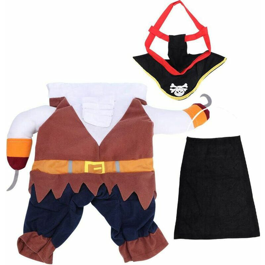 Morejieka - Dog Clothes, Halloween Pirate Dog Costume Suit Dressing up Party Apparel for Dogs Puppy Cats Halloween Christmas Easter Festival Party