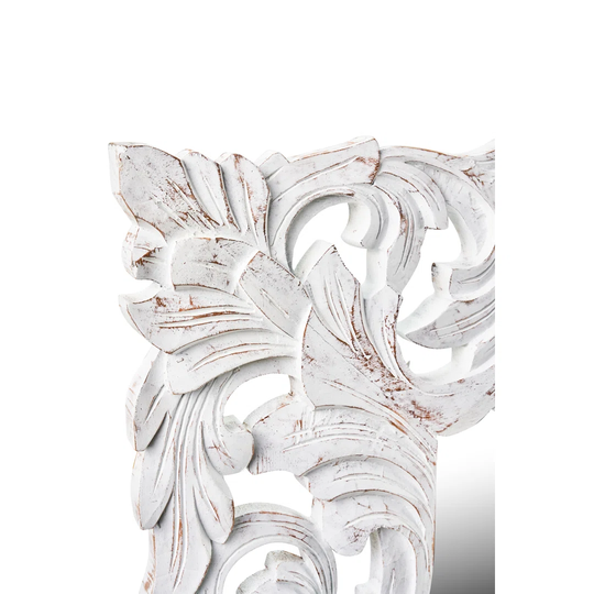 WHITE INLAID PICKLED MIRROR