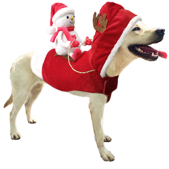 Christmas Costume Christmas Snowman Horse Riding Pet Christmas Articles (l Bust adjustable 56-68cm)