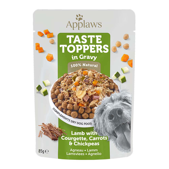 Applaws Taste Toppers in Gravy 12 x 85g - Lamb with Courgette, Carrots & Chickpeas