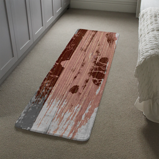 Mak Bird Bath Designer Shaggy Brown/Grey/White Rug